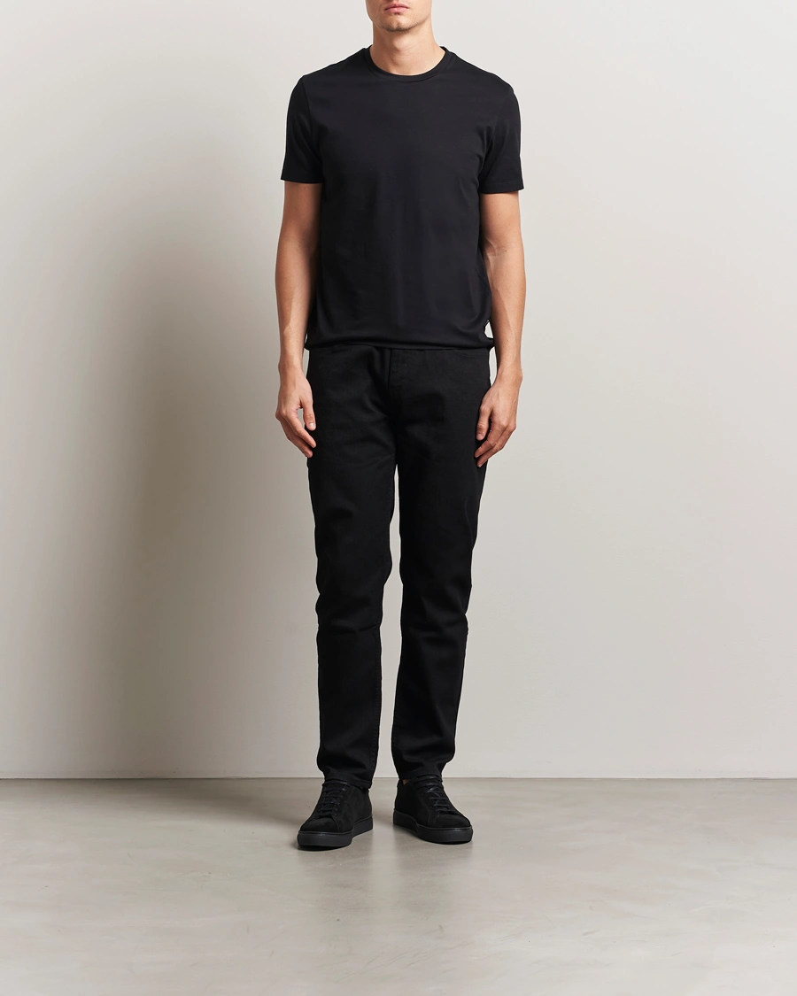 Mies | T-paidat | BOSS BLACK | Tessler Mercerized Crew Neck T-Shirt Black