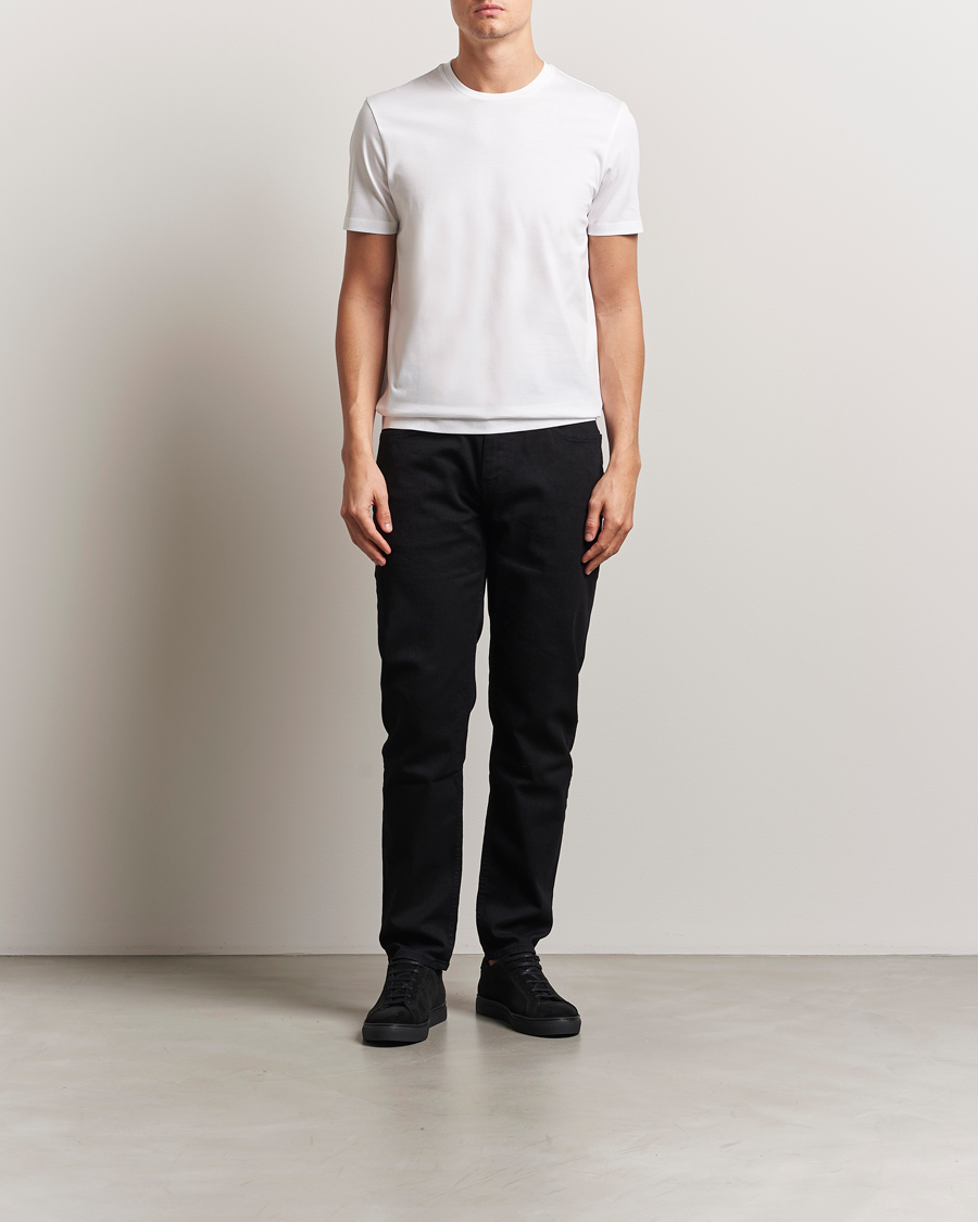 Mies | T-paidat | BOSS BLACK | Tessler Mercerized Crew Neck T-Shirt White