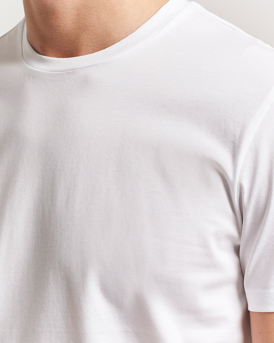 Mies | T-paidat | BOSS BLACK | Tessler Mercerized Crew Neck T-Shirt White