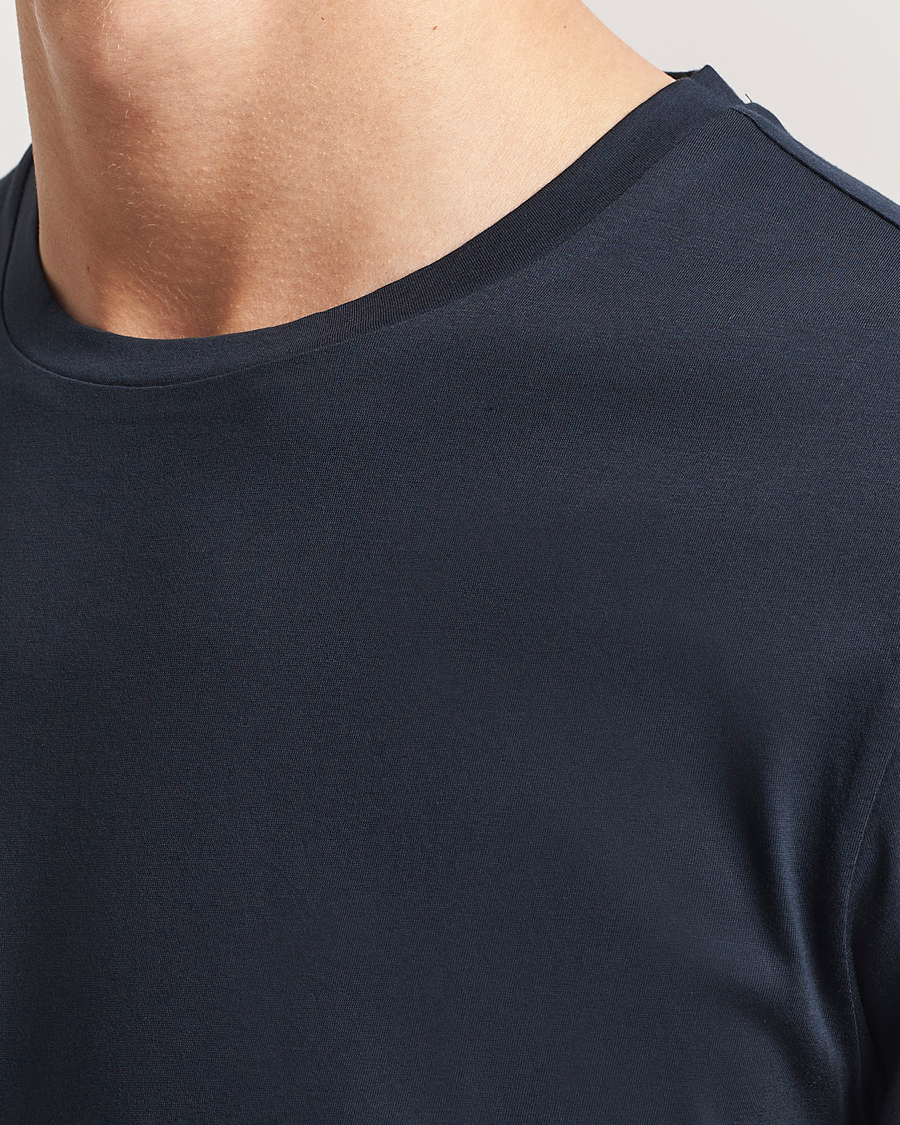 Mies | T-paidat | BOSS BLACK | Tessler Mercerized Crew Neck T-Shirt Dark Blue