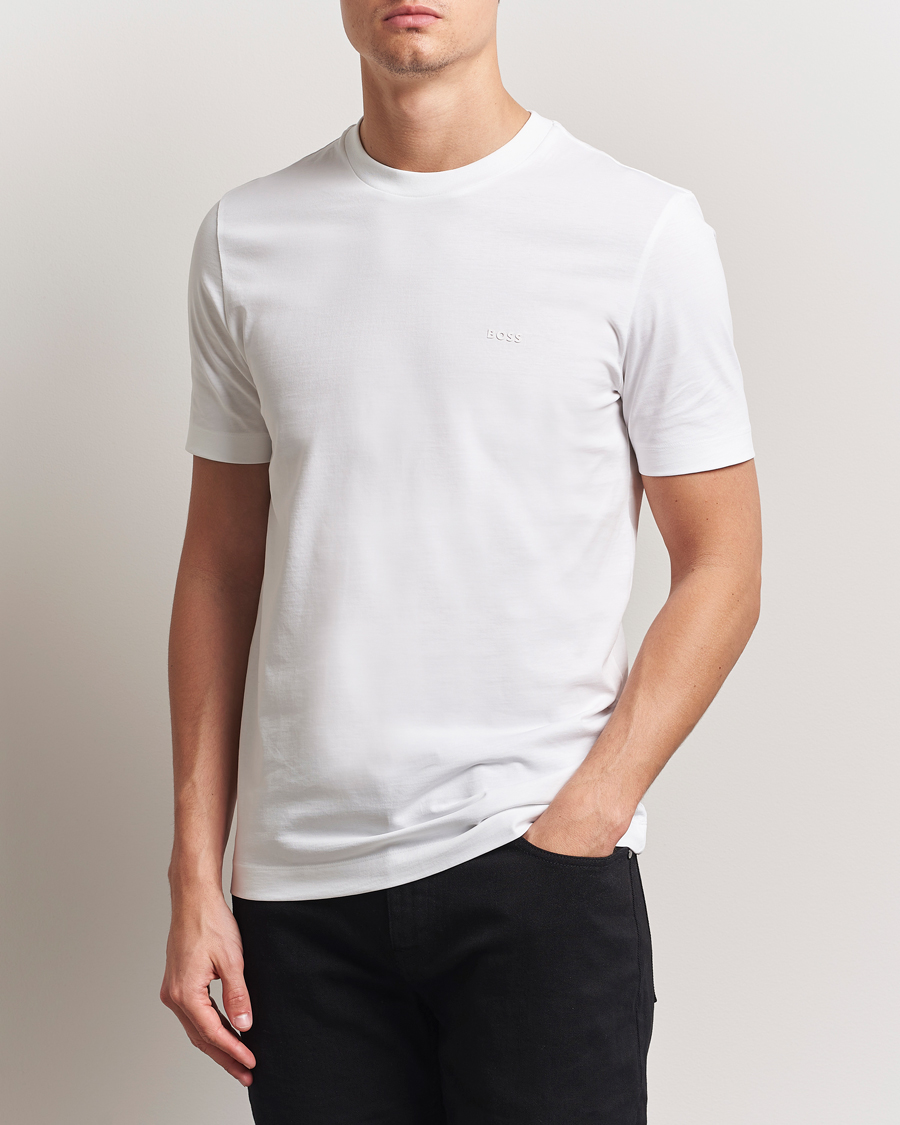 Mies | T-paidat | BOSS BLACK | Thompson Crew Neck T-Shirt White