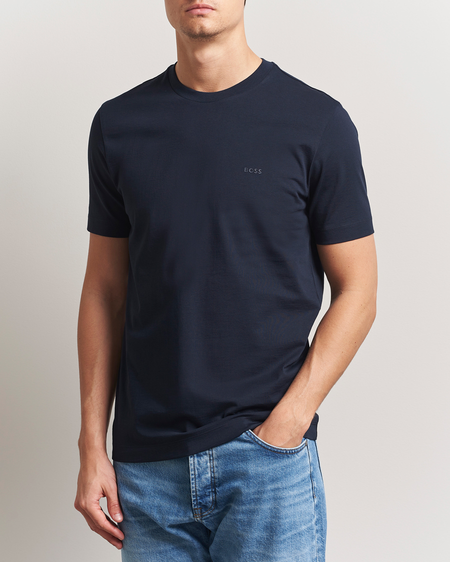 Mies | T-paidat | BOSS BLACK | Thompson Crew Neck T-Shirt Dark Blue