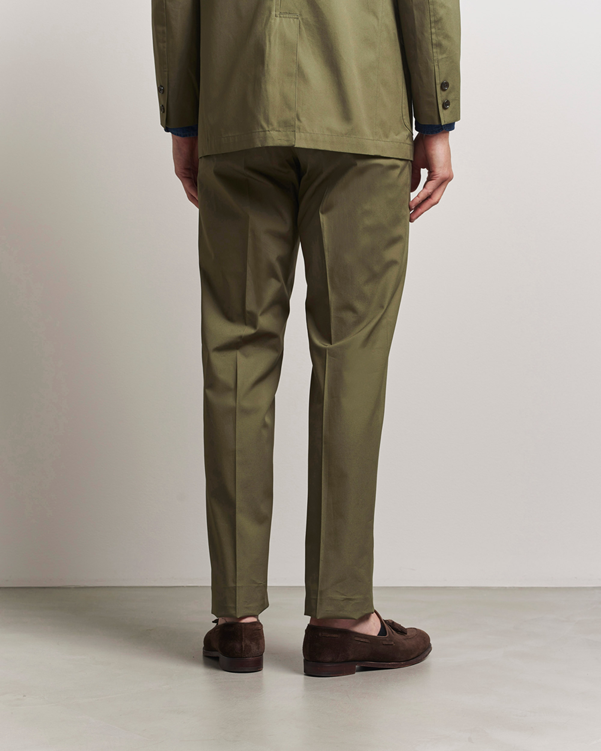 Mies | Housut | Kamakura Shirts | Cotton Ivy Trousers Olive