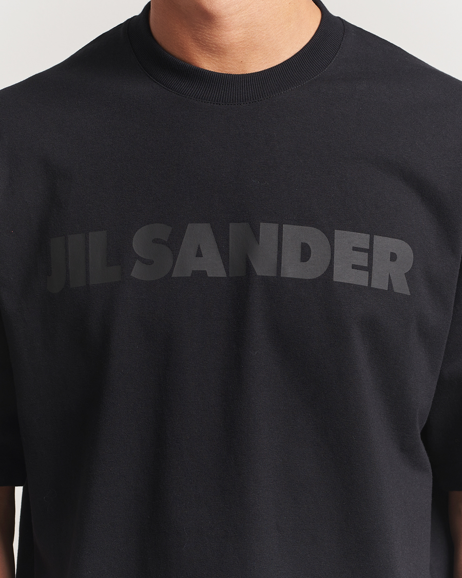 Mies | T-paidat | Jil Sander | Round Collar Tonal Logo T-Shirt Black