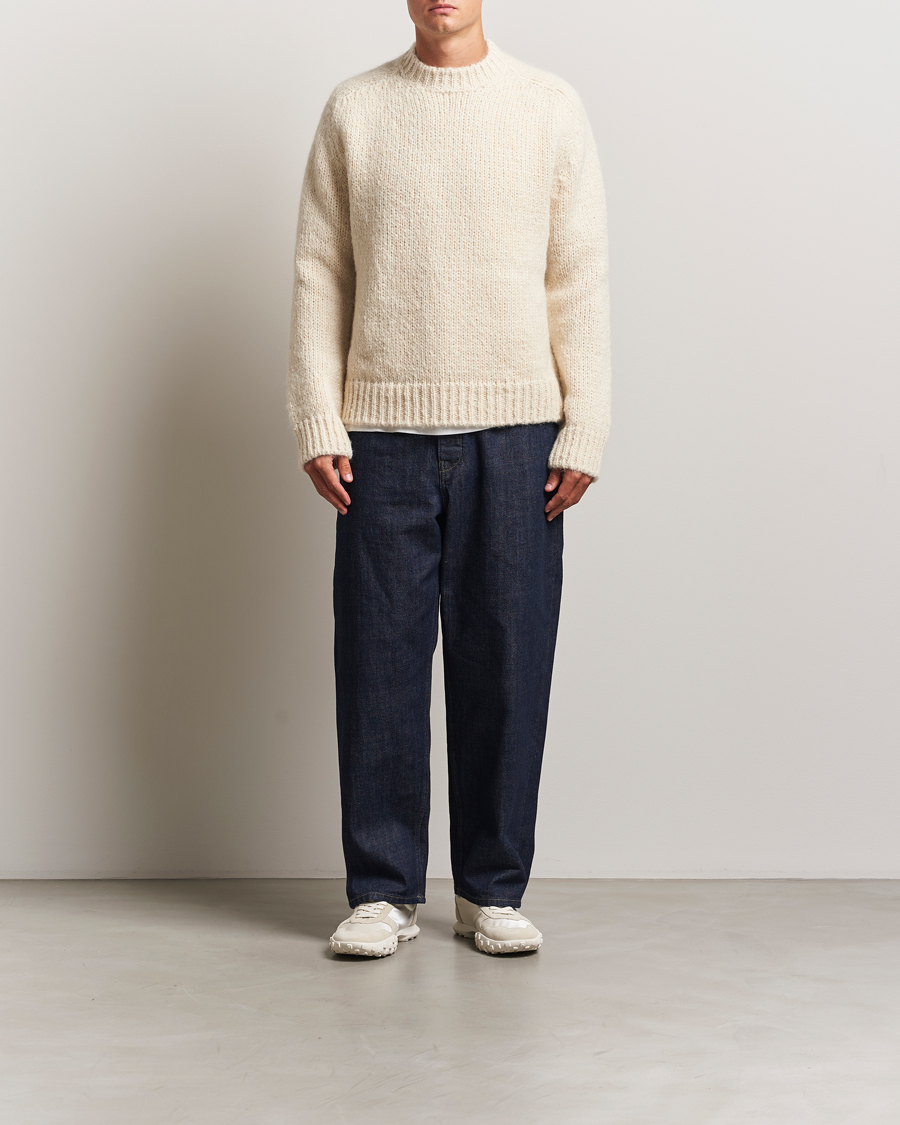 Mies | Puserot | Jil Sander | Mohair Sweater Chalk