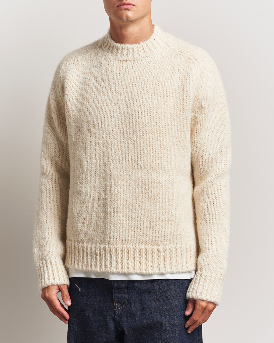 Mies | Puserot | Jil Sander | Mohair Sweater Chalk