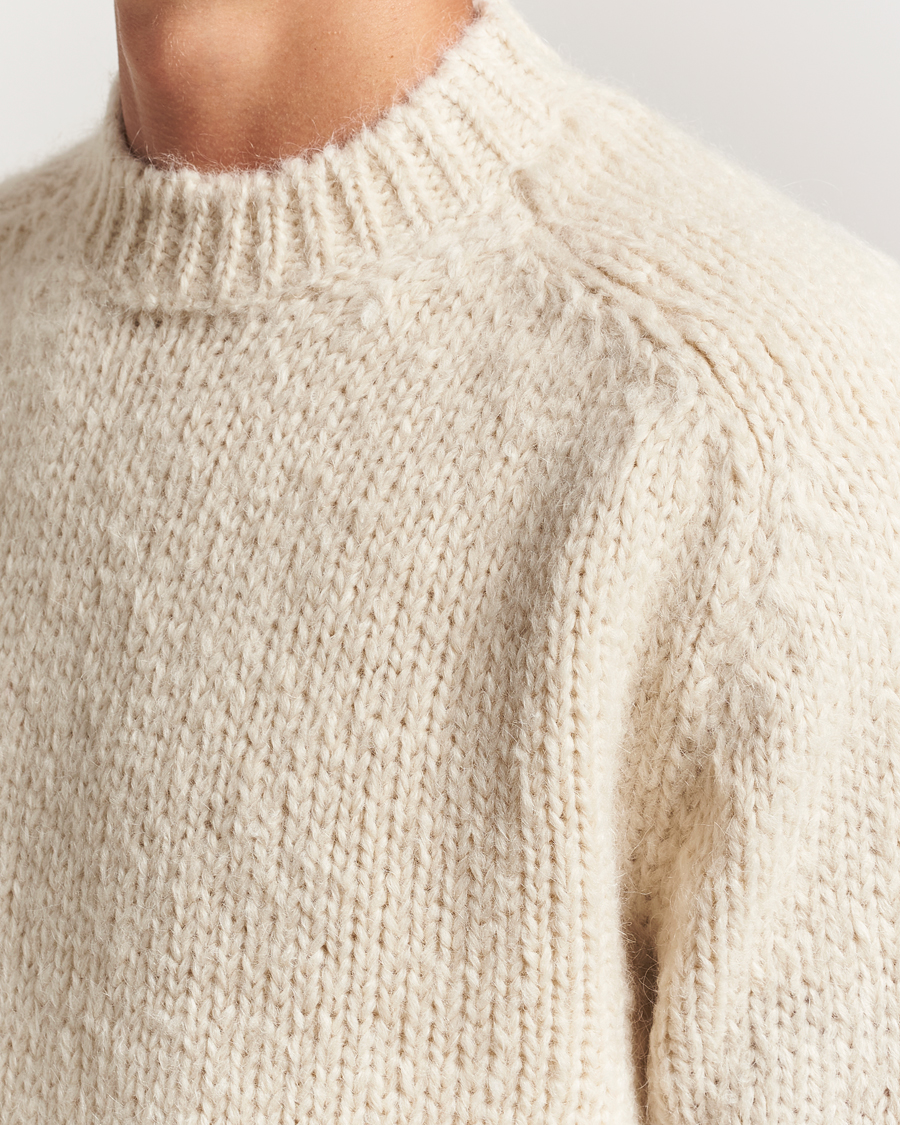 Mies | Puserot | Jil Sander | Mohair Sweater Chalk