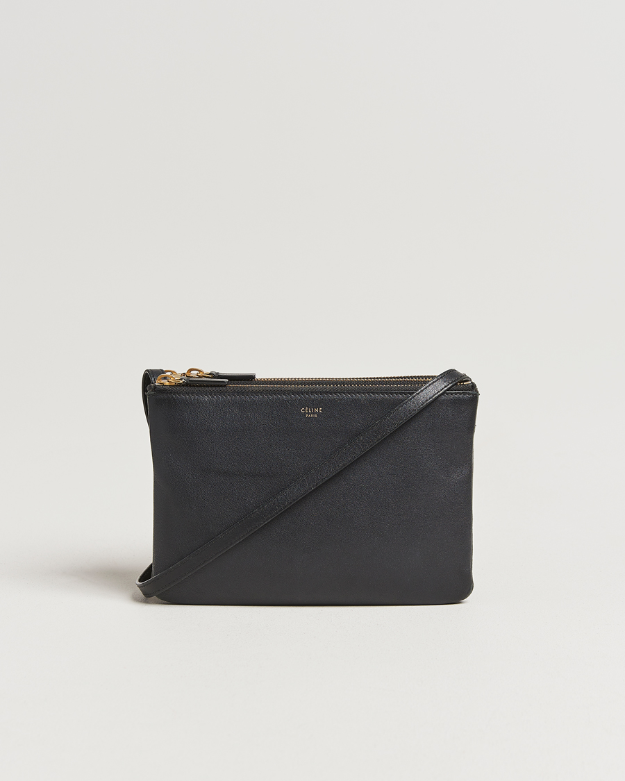 Mies | Celine Pre-Owned Trio Bag Small Leather Black | Celine Pre-Owned | Trio Bag Small Leather Black