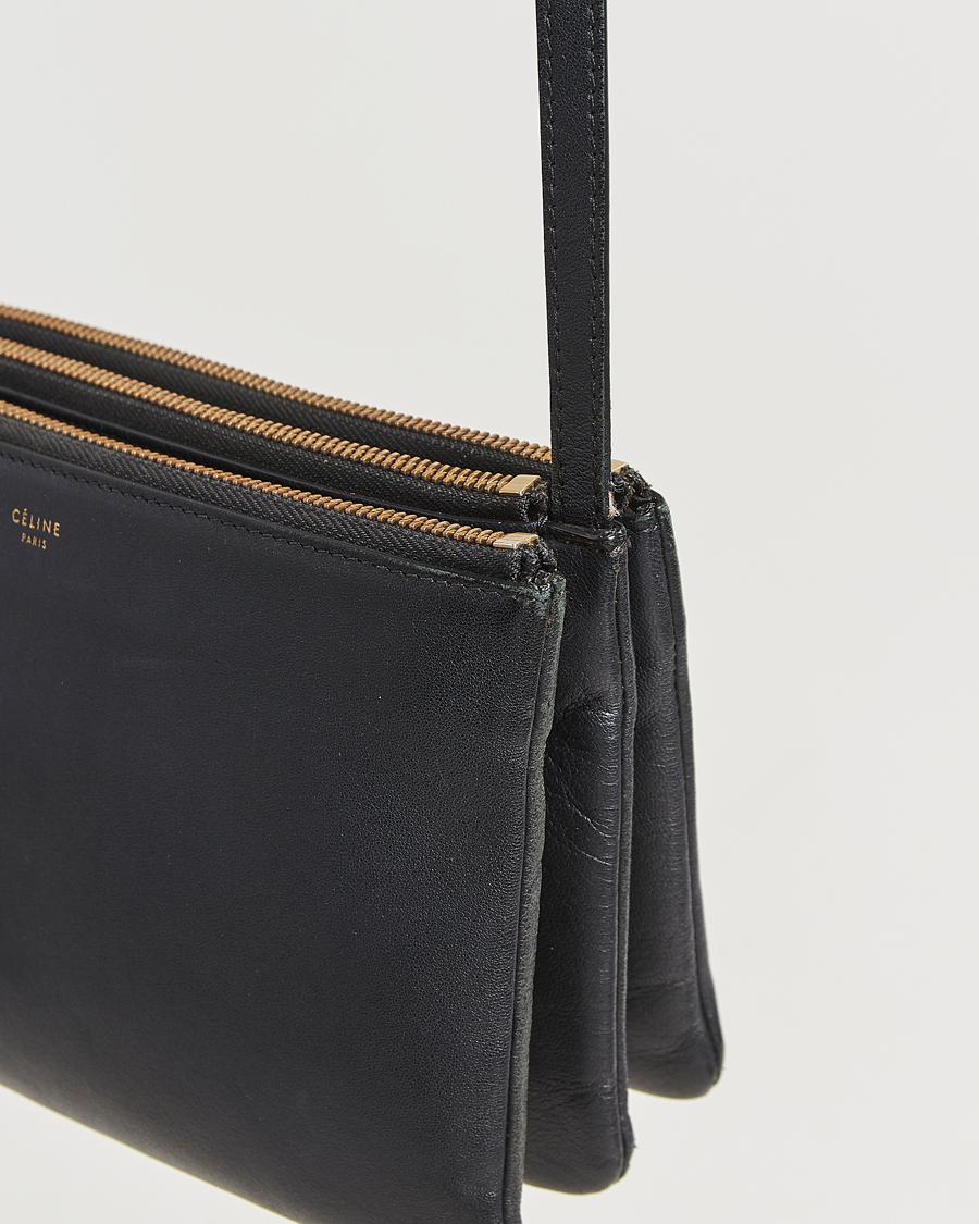 Mies | Celine Pre-Owned Trio Bag Small Leather Black | Celine Pre-Owned | Trio Bag Small Leather Black