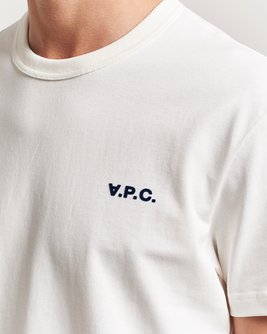 Mies | T-paidat | A.P.C. | Boxy Fit Petit VPC T-Shirt White/Dark Navy