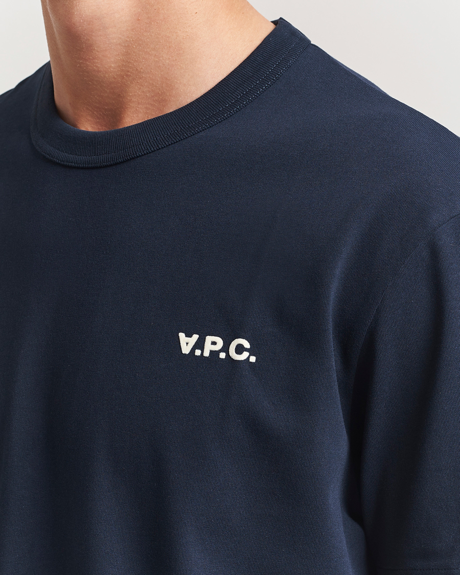 Mies | T-paidat | A.P.C. | Boxy Fit Petit VPC T-Shirt Dark Navy/Ecru