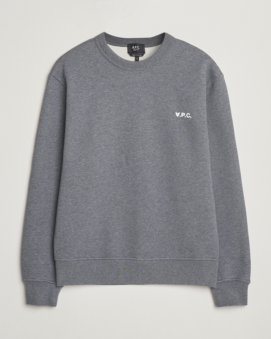 Mies | Puserot | A.P.C. | Boxy Fit Petit VPC Sweatshirt Anthracite/White