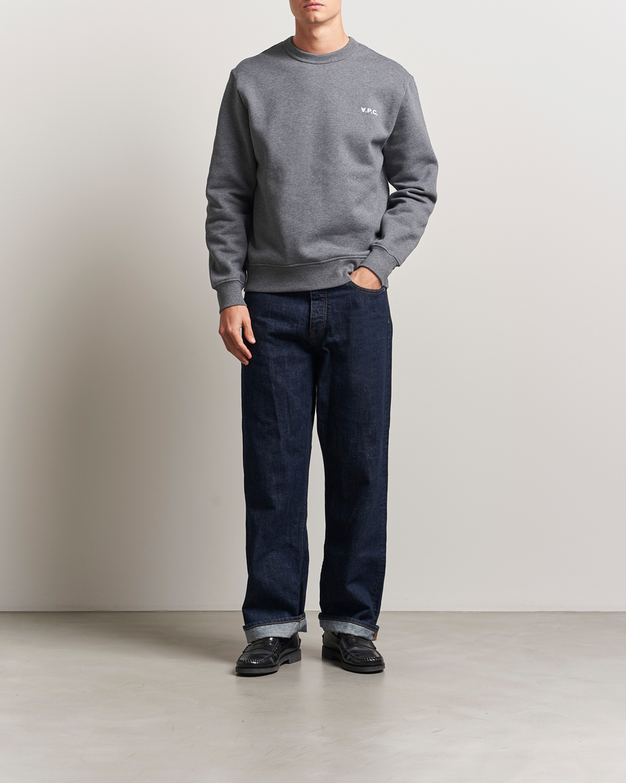 Mies | Puserot | A.P.C. | Boxy Fit Petit VPC Sweatshirt Anthracite/White