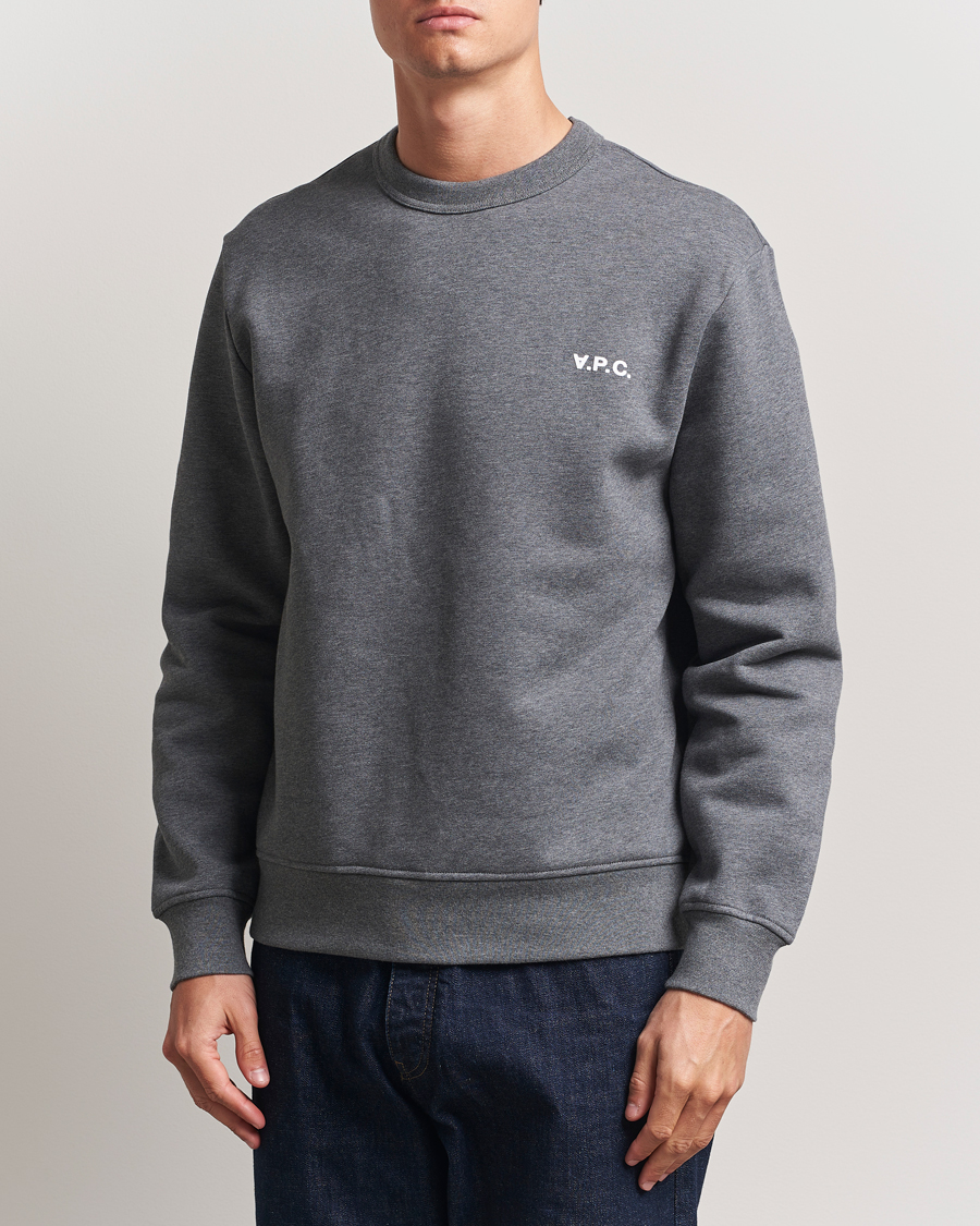 Mies | Puserot | A.P.C. | Boxy Fit Petit VPC Sweatshirt Anthracite/White