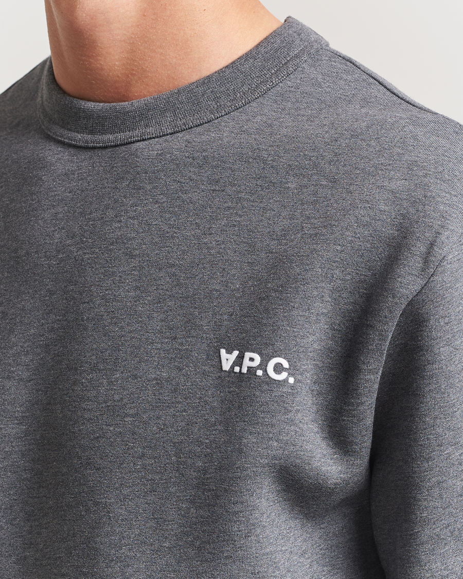 Mies | Puserot | A.P.C. | Boxy Fit Petit VPC Sweatshirt Anthracite/White