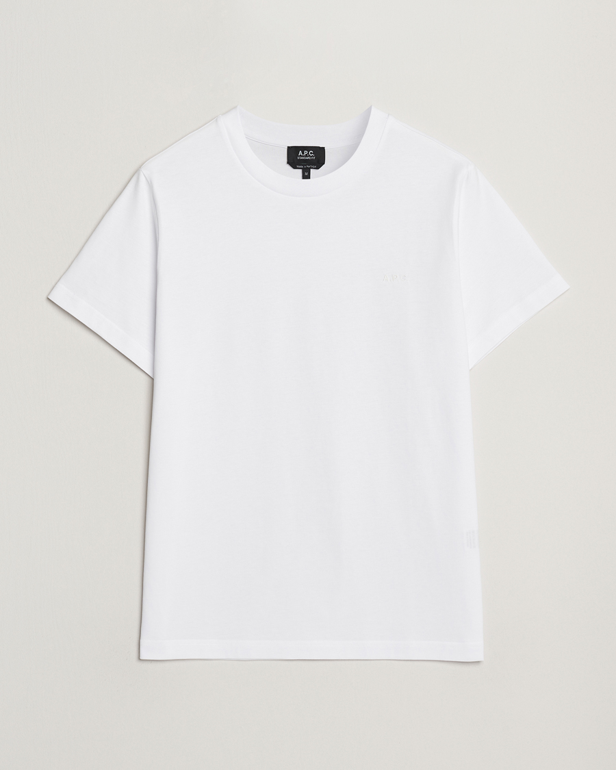 Mies | T-paidat | A.P.C. | Embroidered APC T-Shirt White