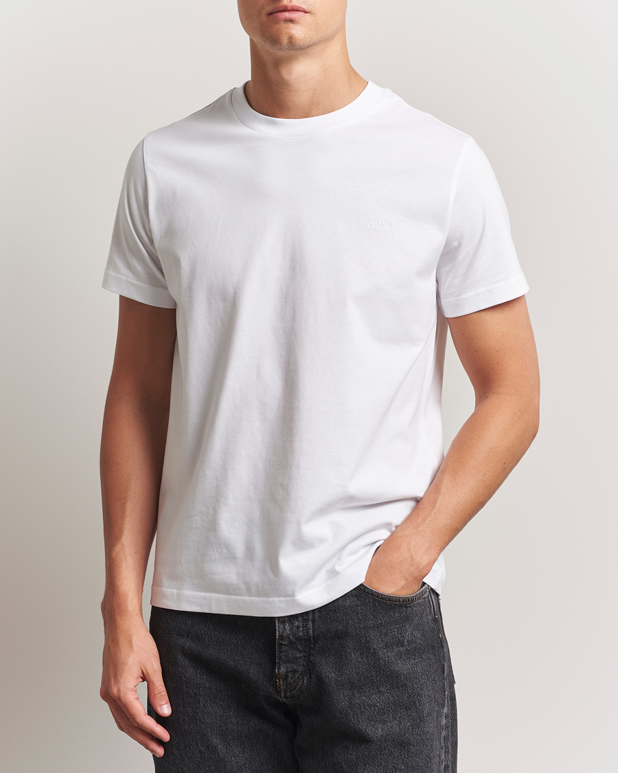 Mies | T-paidat | A.P.C. | Embroidered APC T-Shirt White