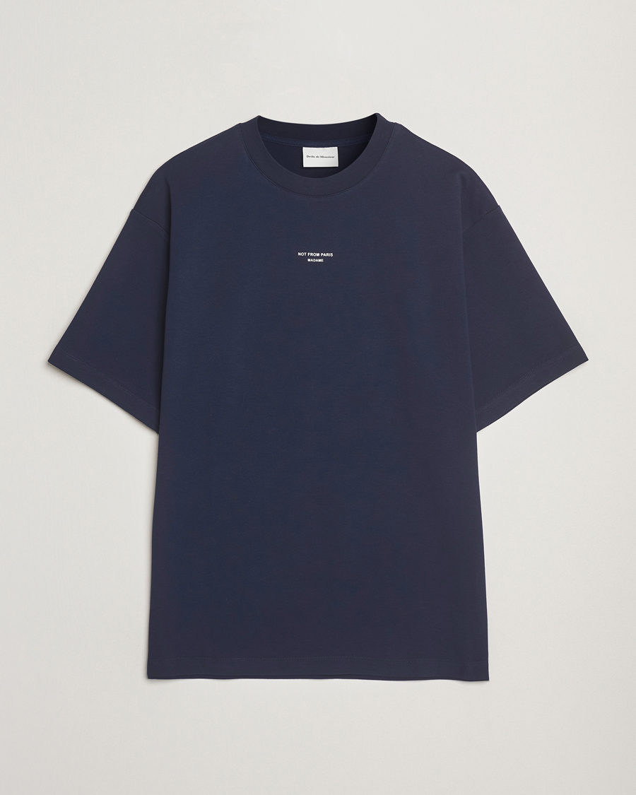 Mies | T-paidat | Drôle de Monsieur | Classic Slogan T-Shirt Navy