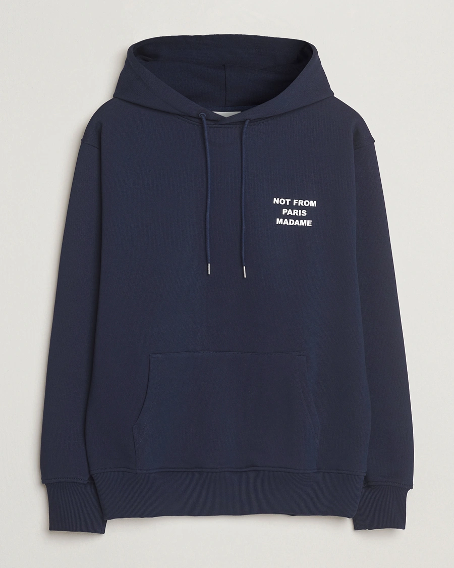 Mies | Puserot | Drôle de Monsieur | Slogan Hoodie Navy