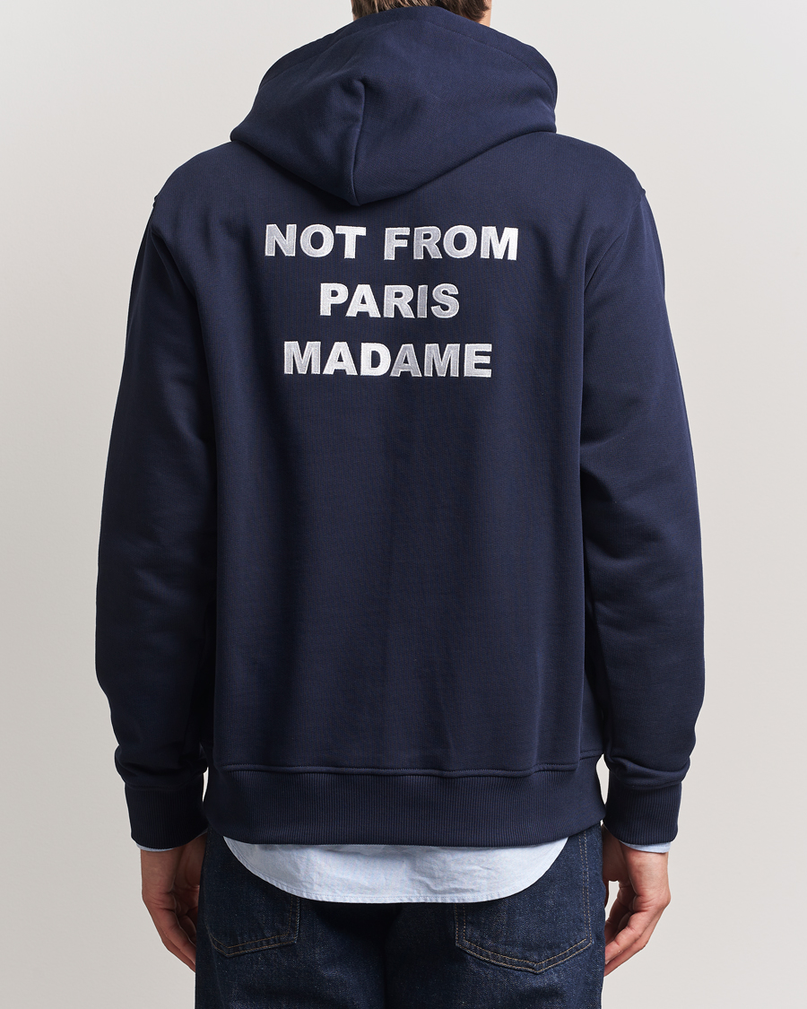 Mies | Puserot | Drôle de Monsieur | Slogan Hoodie Navy