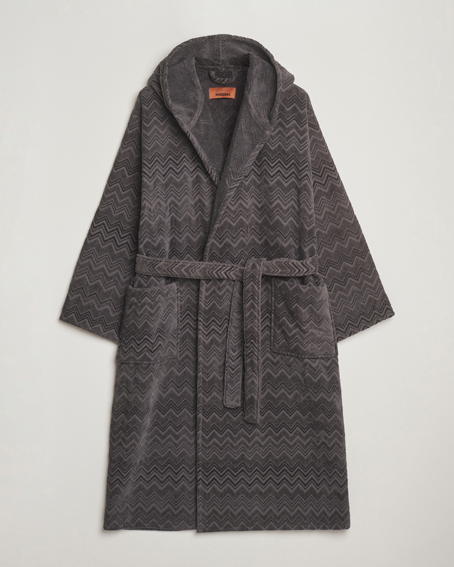 Mies | Missoni Home Chalk Bathrobe Anthracite Grey | Missoni Home | Chalk Bathrobe Anthracite Grey