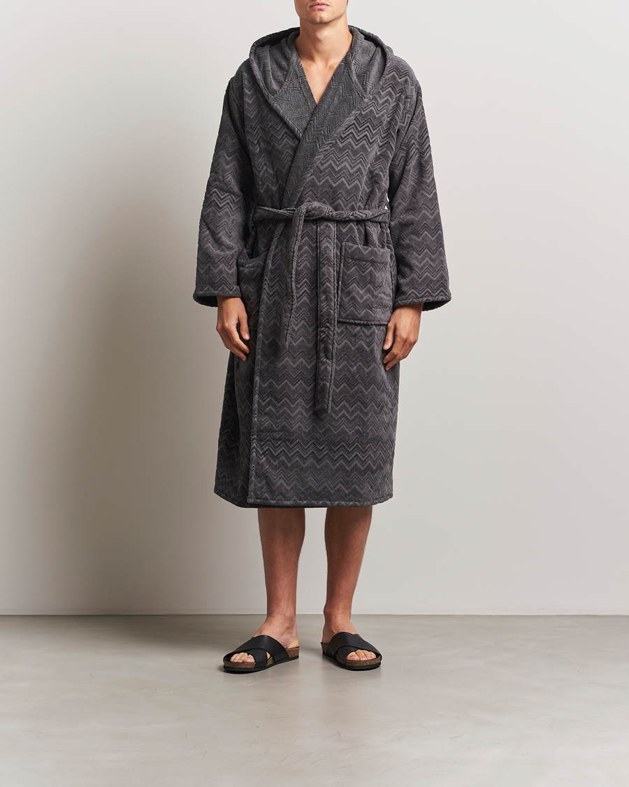 Mies | Missoni Home Chalk Bathrobe Anthracite Grey | Missoni Home | Chalk Bathrobe Anthracite Grey