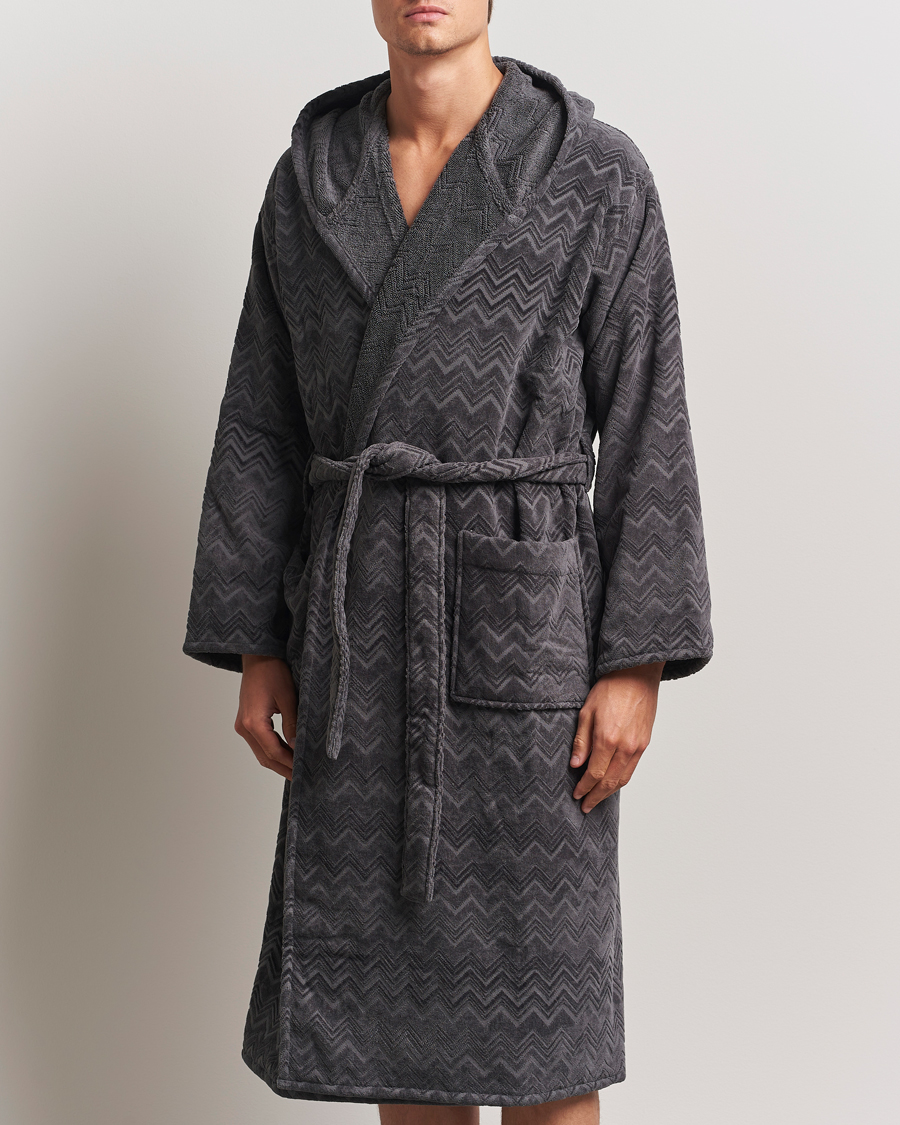 Mies | Missoni Home Chalk Bathrobe Anthracite Grey | Missoni Home | Chalk Bathrobe Anthracite Grey