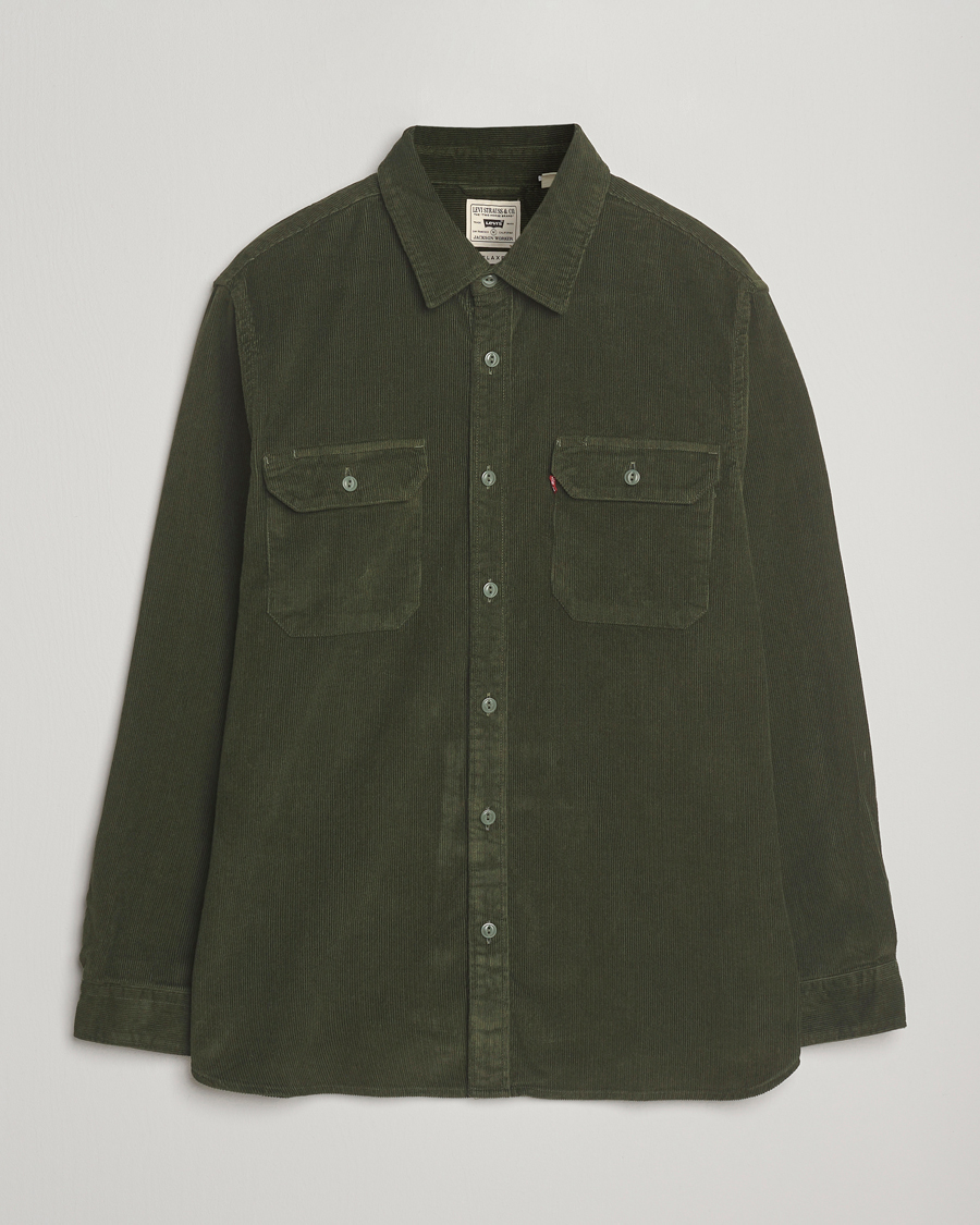 Mies | Kauluspaidat | Levi's | Jackson Corduroy Worker Shirt Dark Green