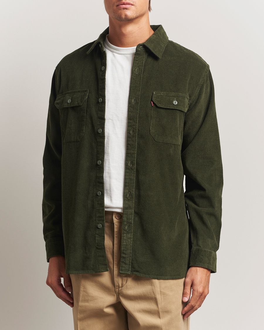 Mies | Kauluspaidat | Levi's | Jackson Corduroy Worker Shirt Dark Green