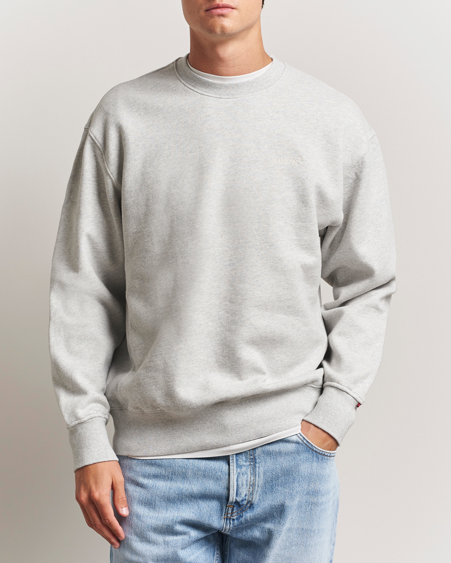 Mies | Puserot | Levi's | Authentic Crew Neck Sweatshirt Light Grey Heather