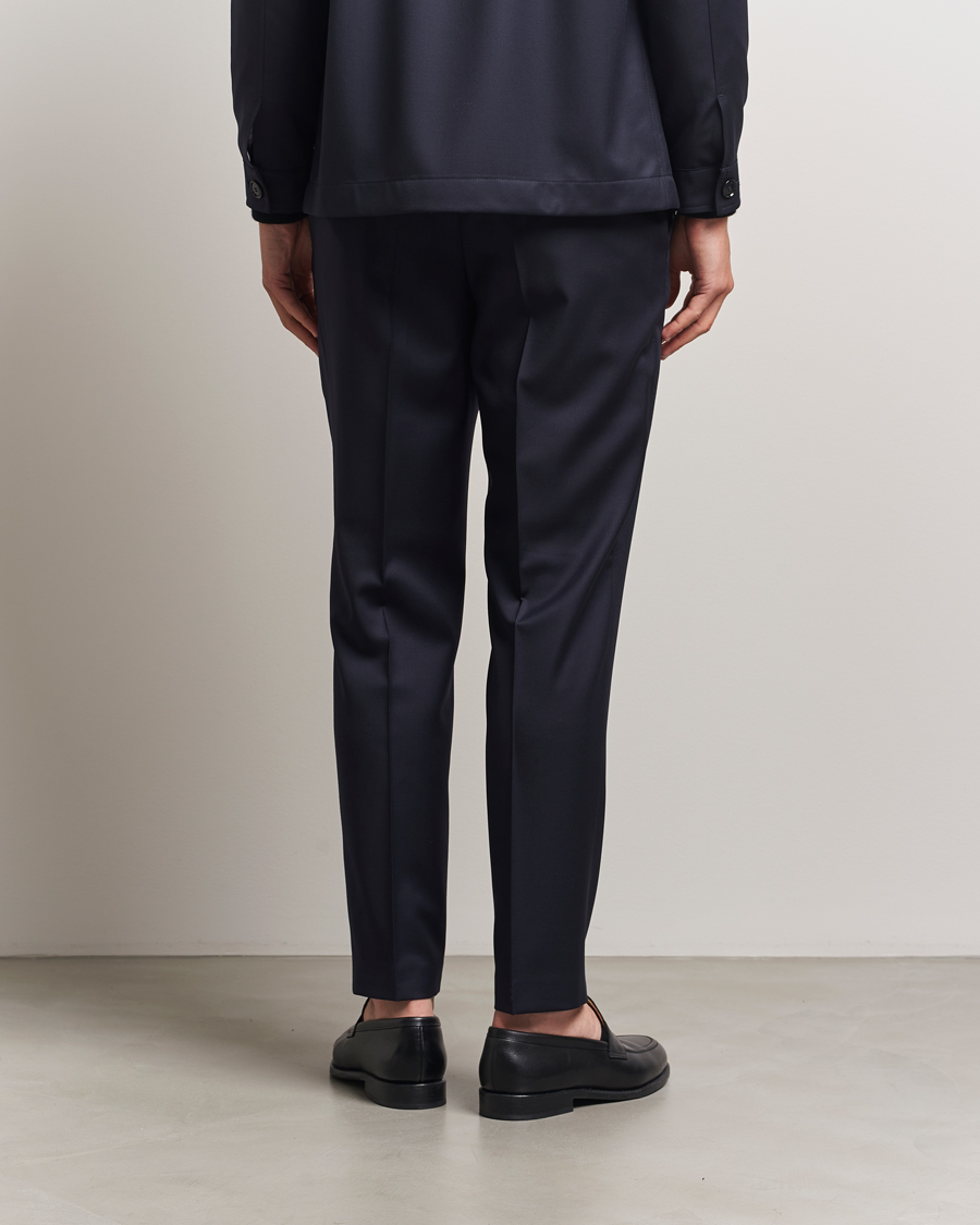 Mies | Housut | BOSS BLACK | Perin Pleated Trousers Dark Blue