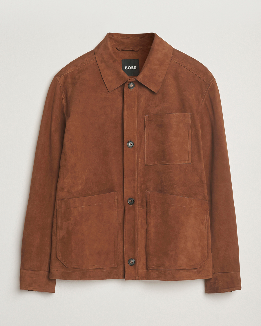 Mies | Takit | BOSS BLACK | Markuedo Suede Jacket Medium Brown