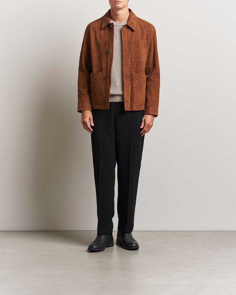 Mies | Takit | BOSS BLACK | Markuedo Suede Jacket Medium Brown