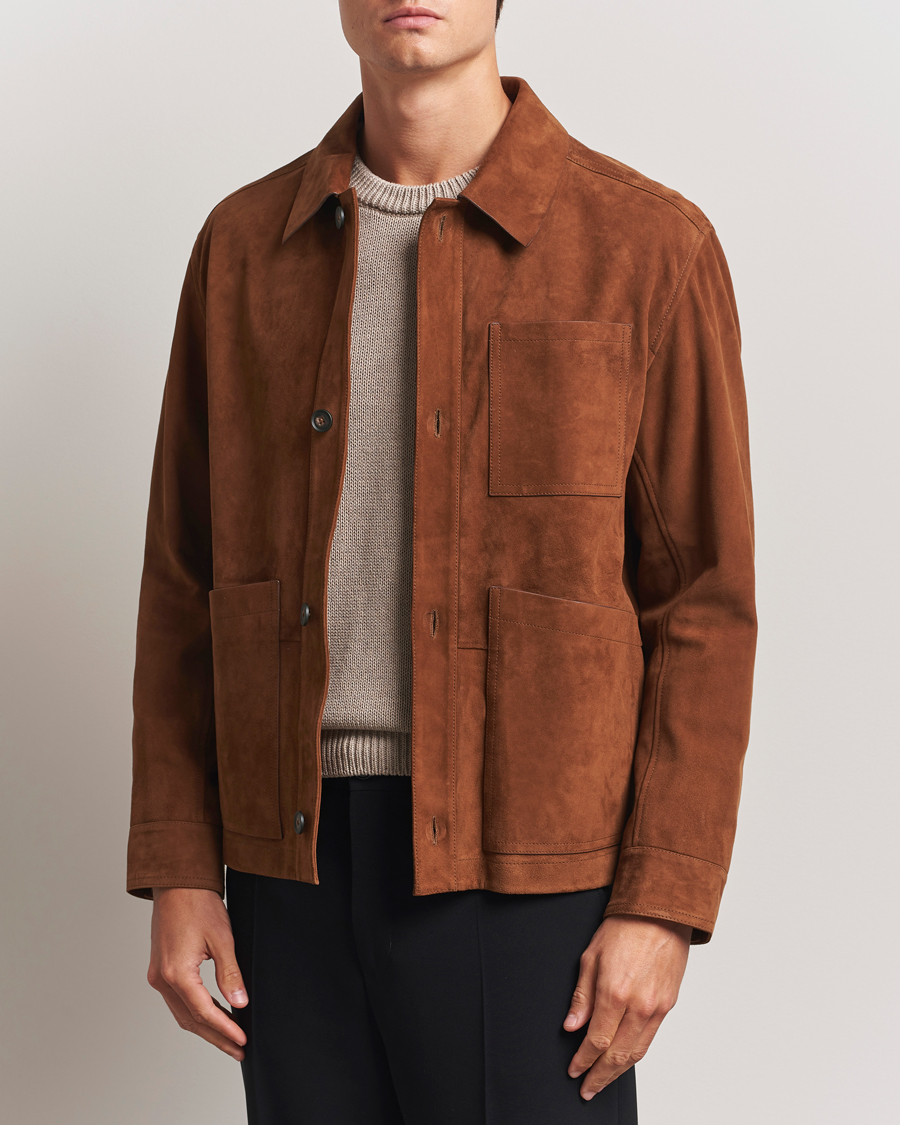 Mies | Takit | BOSS BLACK | Markuedo Suede Jacket Medium Brown