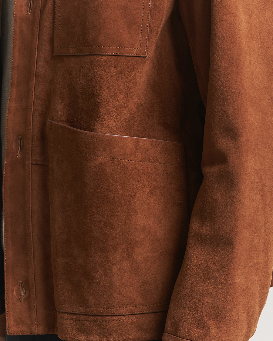 Mies | Takit | BOSS BLACK | Markuedo Suede Jacket Medium Brown