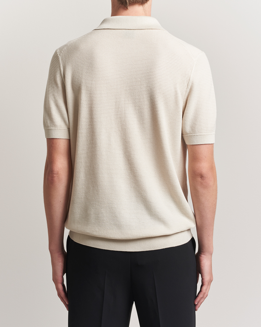 Mies | Pikeet | BOSS BLACK | Lanotti Knitted Polo Open White