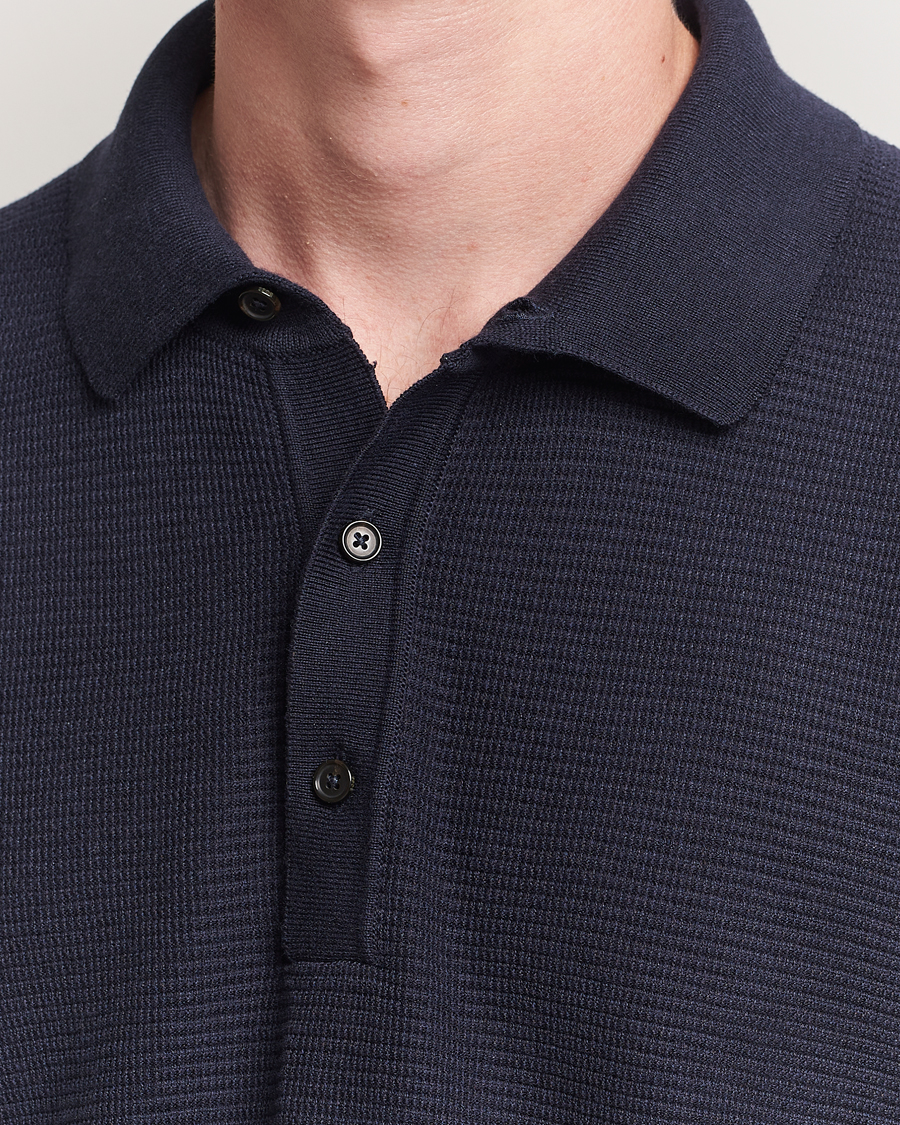 Mies | Pikeet | BOSS BLACK | Lanotti Knitted Polo Dark Blue