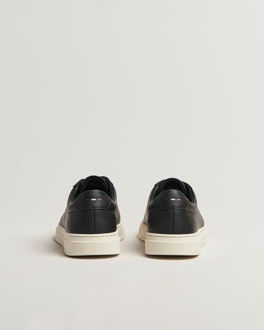Mies | Tennarit | BOSS BLACK | Kieran Grained Leather Sneaker Black