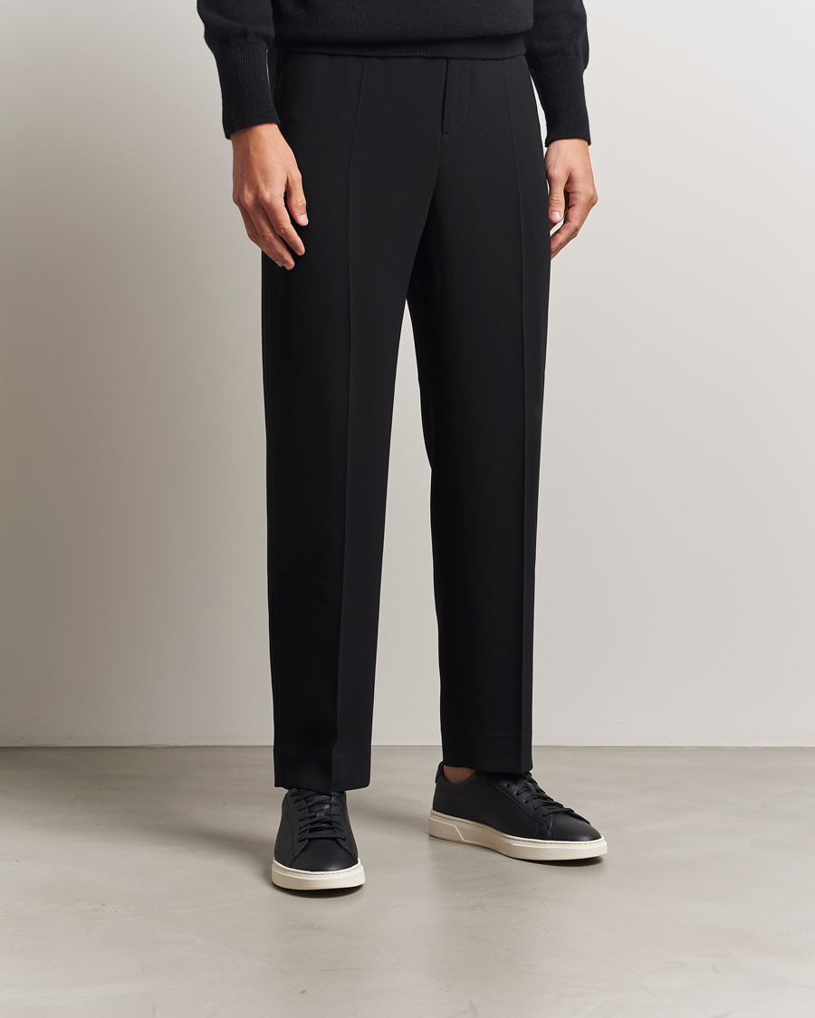 Mies | Tennarit | BOSS BLACK | Kieran Grained Leather Sneaker Black