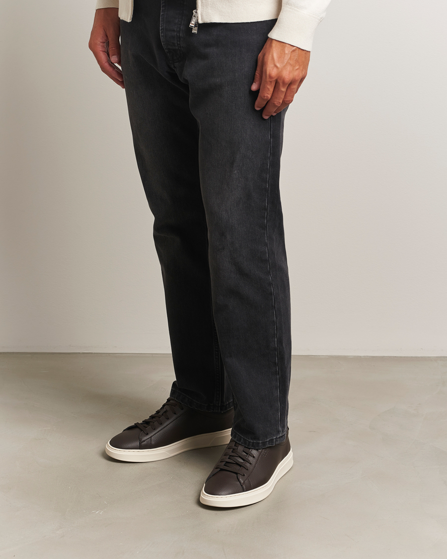 Mies | BOSS BLACK Kieran Grained Leather Sneaker Dark Brown | BOSS BLACK | Kieran Grained Leather Sneaker Dark Brown