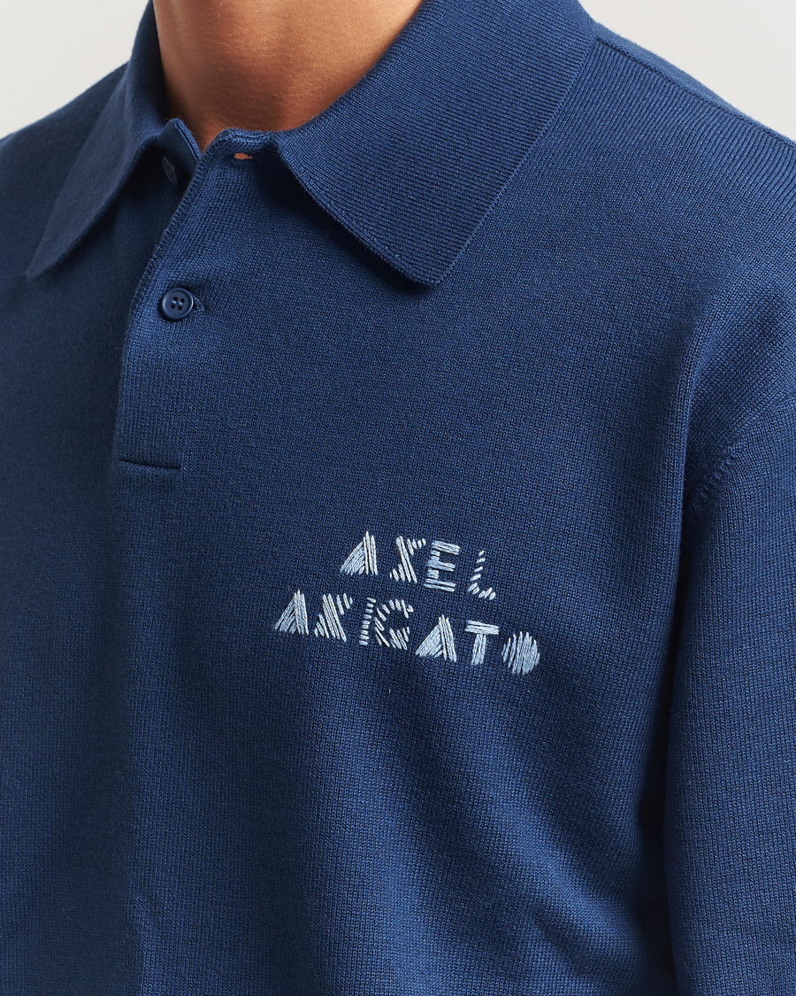 Mies | Puserot | Axel Arigato | Frey Wool/Cotton Knitted Polo Navy
