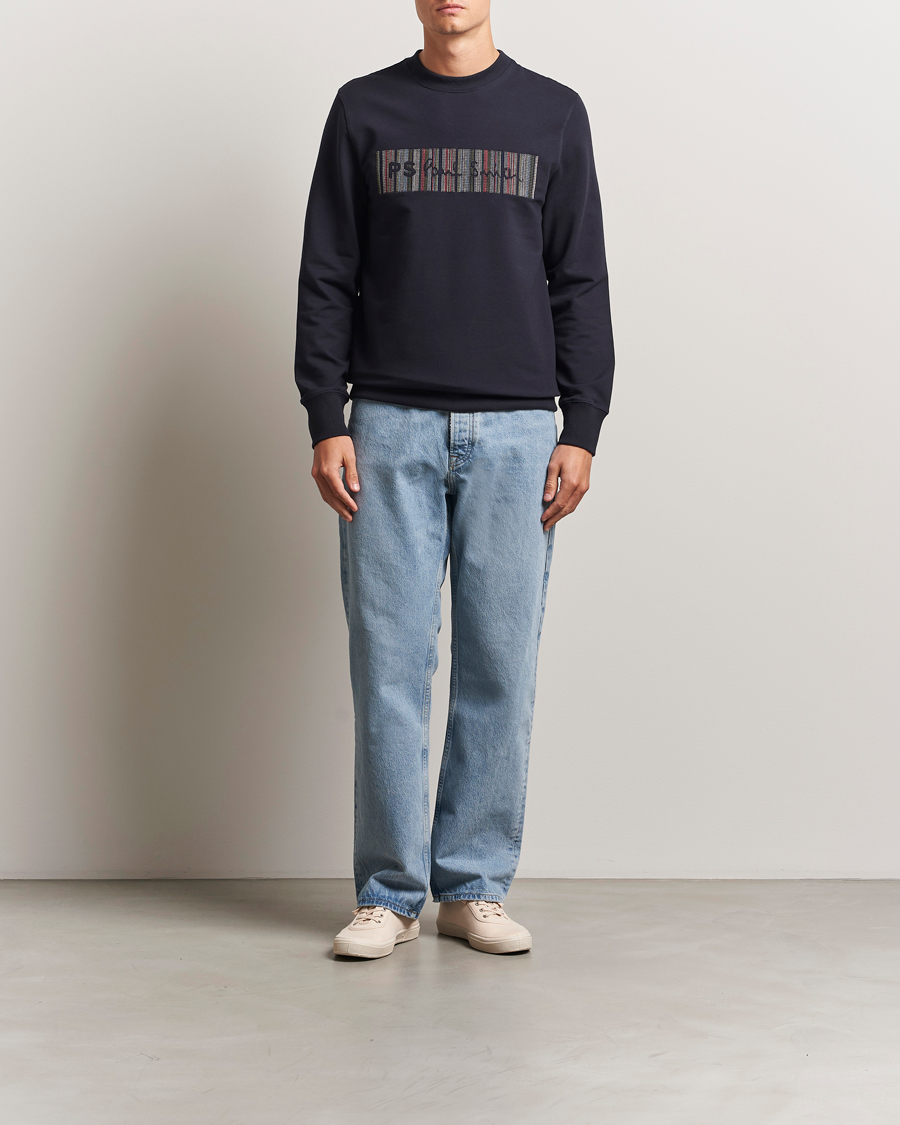 Mies | Puserot | PS Paul Smith | Striped Crew Neck Sweatshirt Navy