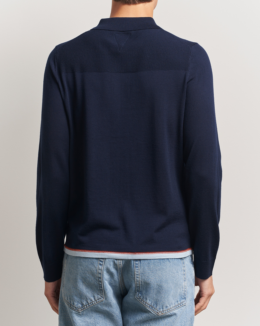 Mies | Puserot | PS Paul Smith | Merino Knitted Full Zip Navy