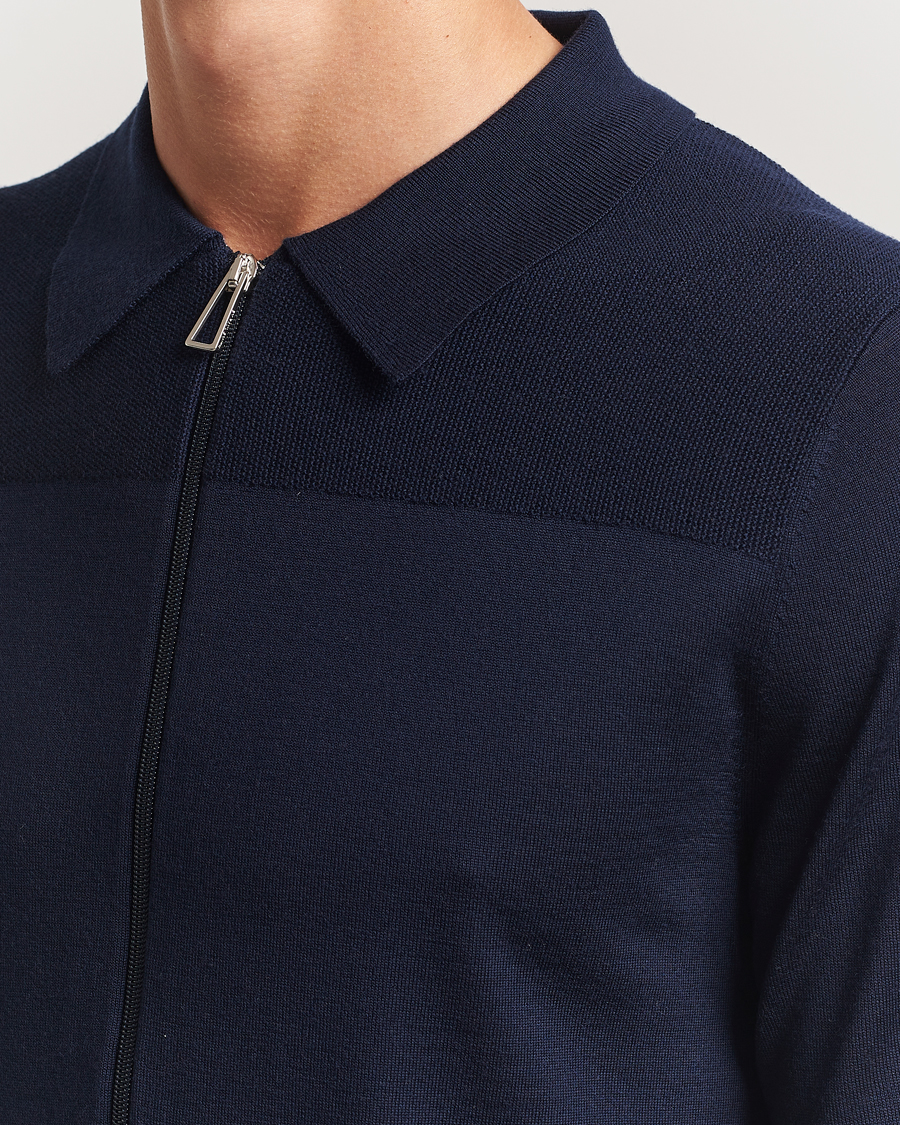 Mies | Puserot | PS Paul Smith | Merino Knitted Full Zip Navy