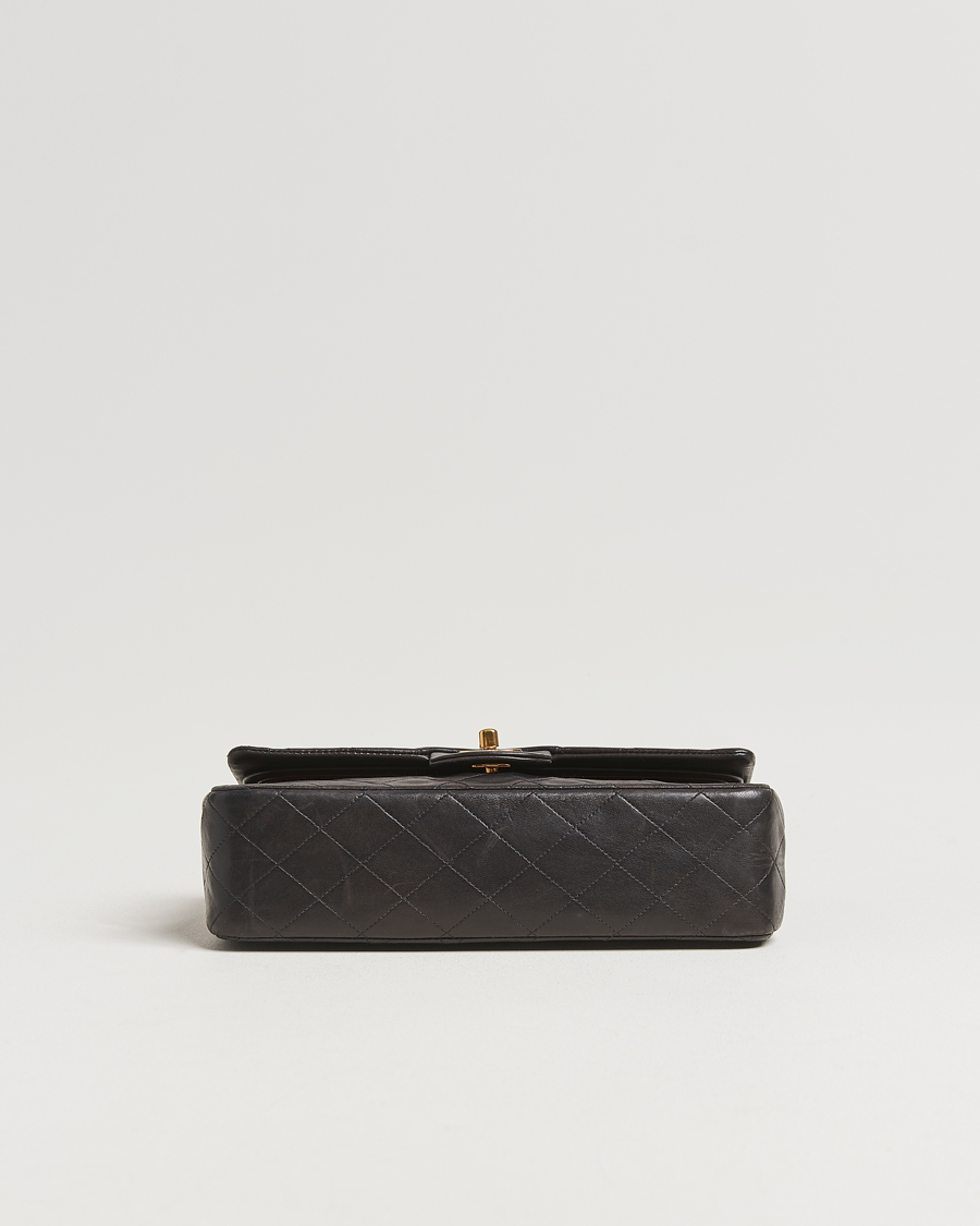 Mies | Chanel Pre-Owned Classic Double Flap Medium Lambskin Black | Chanel Pre-Owned | Classic Double Flap Medium Lambskin Black