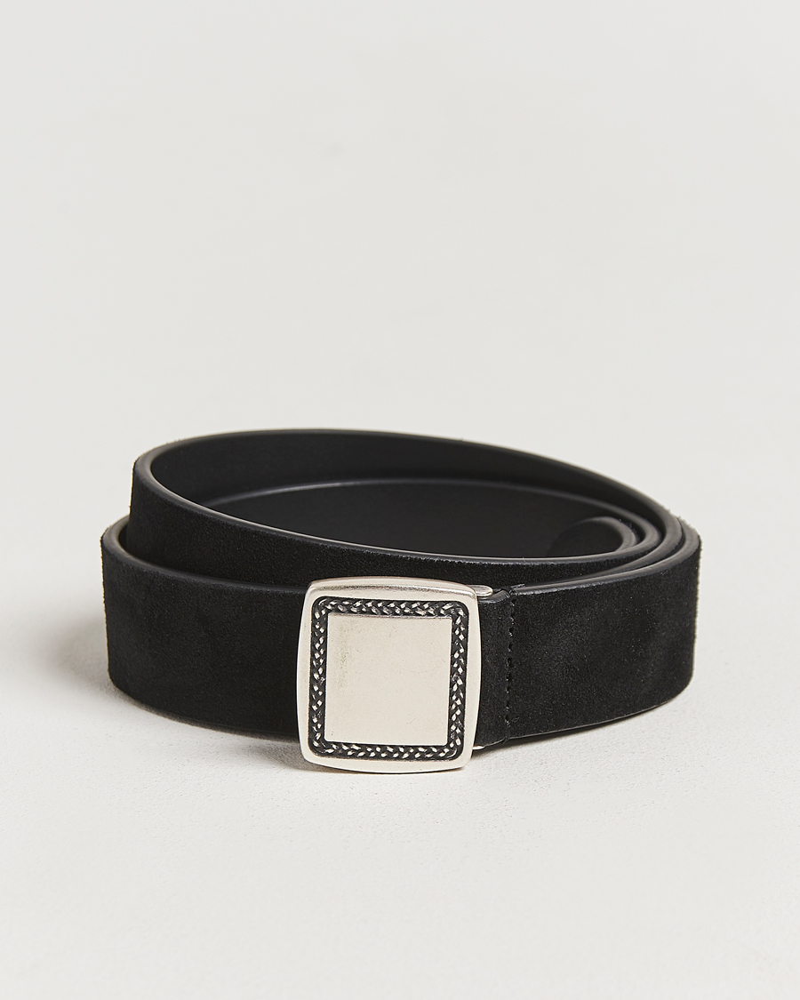 Mies | Vyöt | Anderson's | Suede Buckle Belt 3cm Black