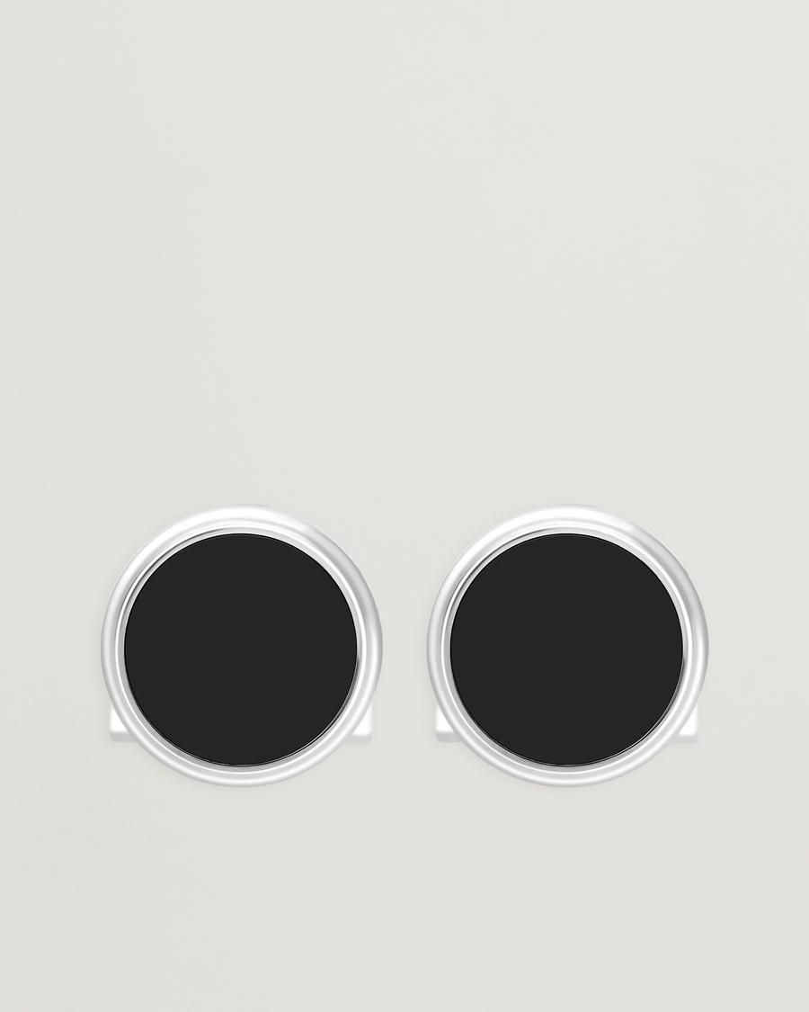 Mies | Kalvosinnapit | S.T. Dupont | Cufflink Round Black/Pall Silver