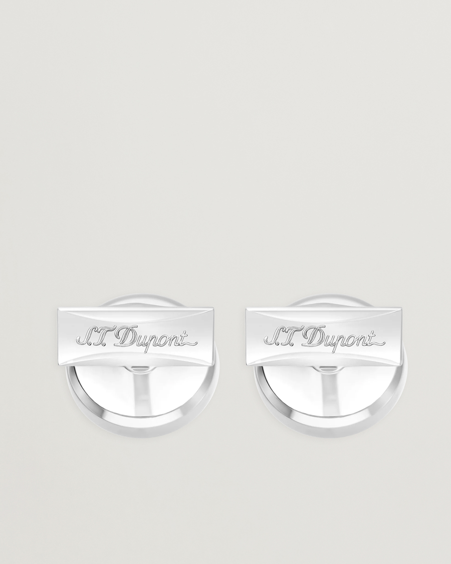 Mies | Kalvosinnapit | S.T. Dupont | Cufflink Round Black/Pall Silver