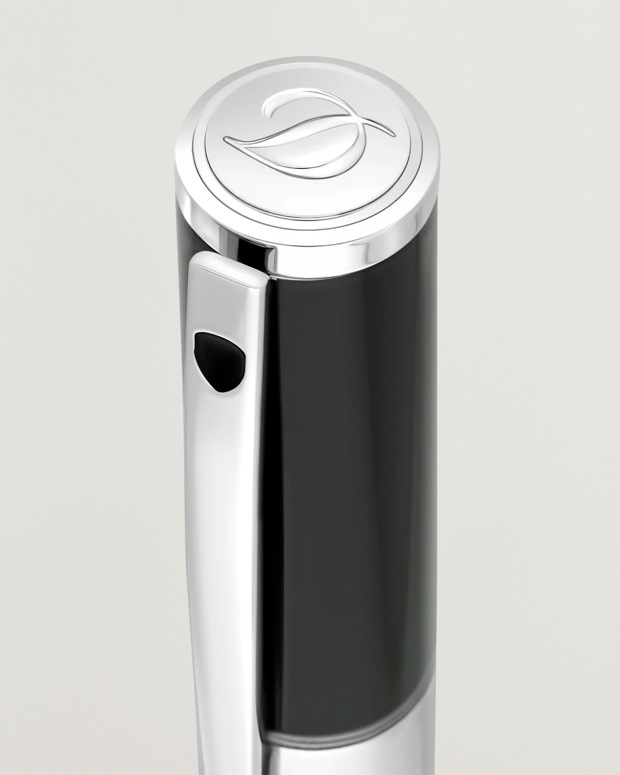 Mies | S.T. Dupont D-Initial Rollerball Pen Black/Chrome | S.T. Dupont | D-Initial Rollerball Pen Black/Chrome