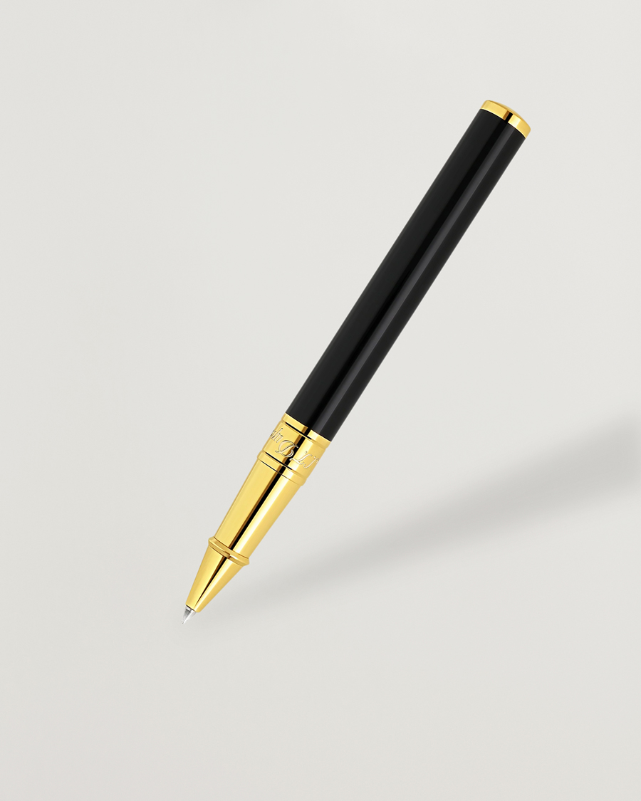 Mies | S.T. Dupont D-Initial Rollerball Pen Black/Golden | S.T. Dupont | D-Initial Rollerball Pen Black/Golden